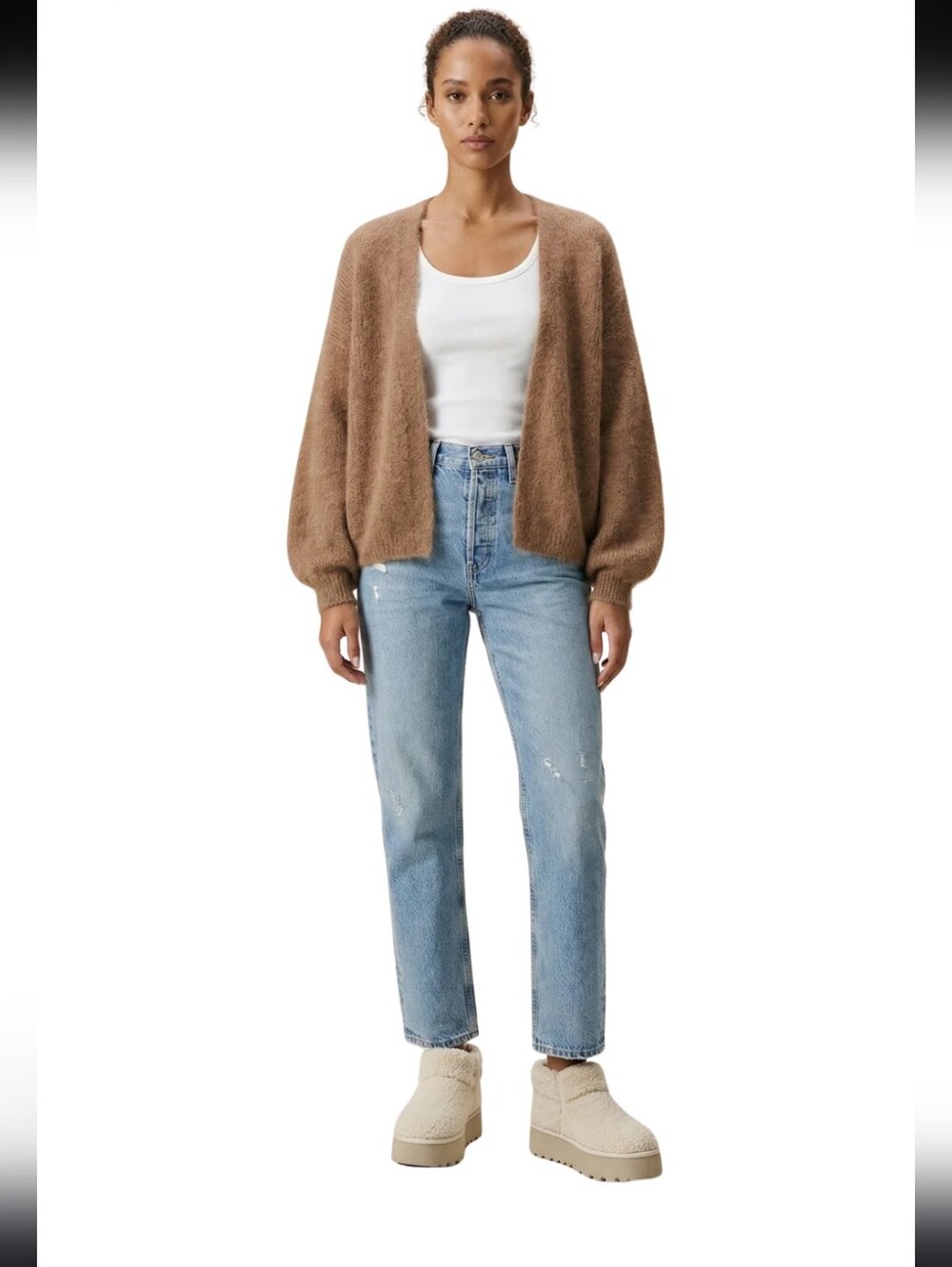American Dreams Lee‎ Short Cardigan Medium Brown